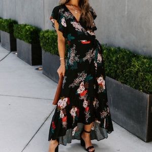 Vici High Low Wrap Maxi Dress